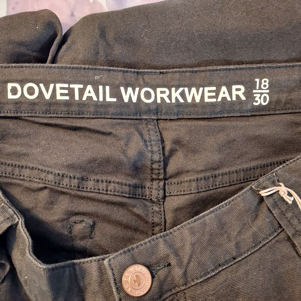 Dovetail Workwear GO TO Stretch Canvas Double Knee Work Pants Women's 18/30 NWT - Picture 8 of 16